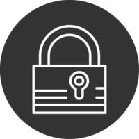 Padlock Line Multi Circle Icon vector