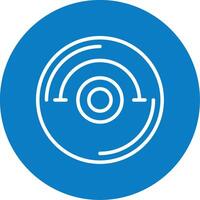 Compact Disc Line Multi Circle Icon vector