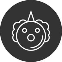 Clown Line Multi Circle Icon vector