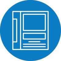 Dictionary Line Multi Circle Icon vector
