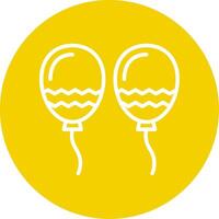 Balloons Line Multi Circle Icon vector