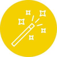Magic Wand Line Multi Circle Icon vector