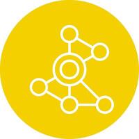 Network Line Multi Circle Icon vector
