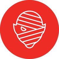 Mummy Line Multi Circle Icon vector