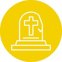 Tombstone Line Multi Circle Icon vector