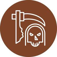 Death Line Multi Circle Icon vector