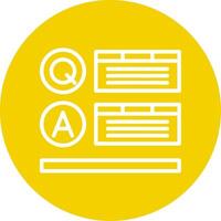 Question and Answer Line Multi Circle Icon vector