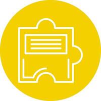 Puzzle Line Multi Circle Icon vector