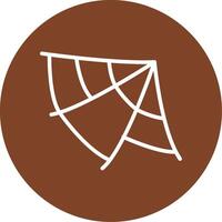 Spider Web Line Multi Circle Icon vector