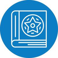 Spellbook Line Multi Circle Icon vector