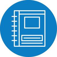 Notebook Line Multi Circle Icon vector