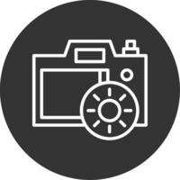 Camera Brightness Line Multi Circle Icon vector