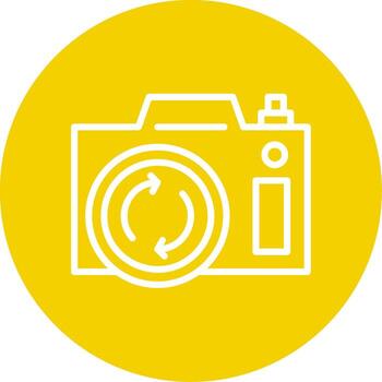 Front Camera Line Multi Circle Icon vector