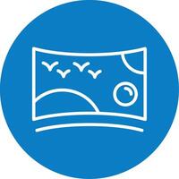 Panoramic Line Multi Circle Icon vector