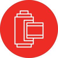 Camera Roll Line Multi Circle Icon vector
