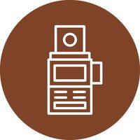 Camera Meter Line Multi Circle Icon vector