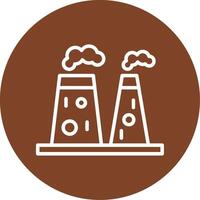 Geothermal Energy Line Multi Circle Icon vector