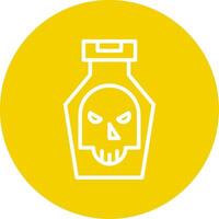 Poison Line Multi Circle Icon vector