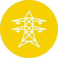 Electric Tower Line Multi Circle Icon vector
