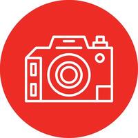 Dslr Camera Line Multi Circle Icon vector