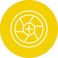 Diaphragm Line Multi Circle Icon vector