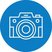 Compact Camera Line Multi Circle Icon vector