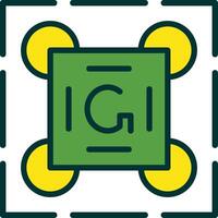 Gestalt Principles Filled Two Color Icon vector