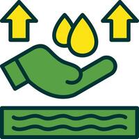 Save Water Filled Two Color Icon vector