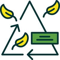 Zero Emission Filled Two Color Icon vector