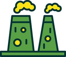 Geothermal Energy Filled Two Color Icon vector