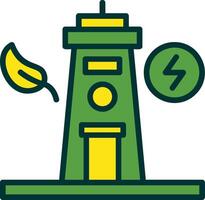Tidal Power Filled Two Color Icon vector