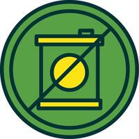 No Fossil Fuels Filled Two Color Icon vector