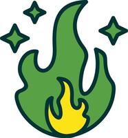 Fire Energy Filled Two Color Icon vector