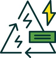 Recycle Energy Filled Two Color Icon vector