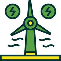Renewable Energy Filled Two Color Icon vector