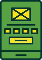 Low Fidelity Wireframe Filled Two Color Icon vector