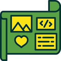 Mockup Filled Two Color Icon vector