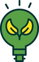 Energy Saving Filled Two Color Icon vector