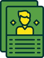 User Persona Filled Two Color Icon vector