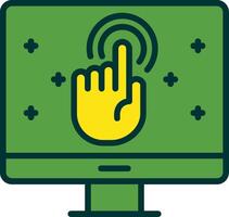Call To Action Filled Two Color Icon vector