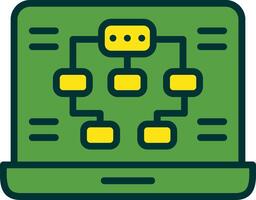 Information Architecture Filled Two Color Icon vector