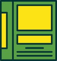 Dictionary Filled Two Color Icon vector