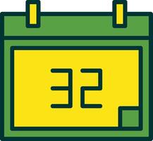 Calendar Filled Two Color Icon vector