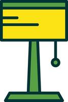 Desk Lamp Filled Two Color Icon vector