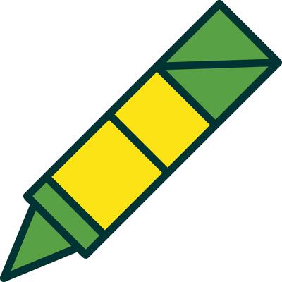 Crayon Filled Two Color Icon