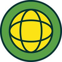 Globe Filled Two Color Icon vector