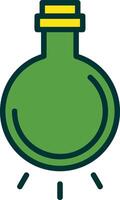 Light Bulb Filled Two Color Icon vector