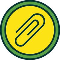 Paper Clip Filled Two Color Icon vector