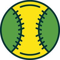 Baseball Filled Two Color Icon vector