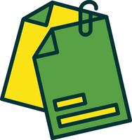 Attached File Filled Two Color Icon vector